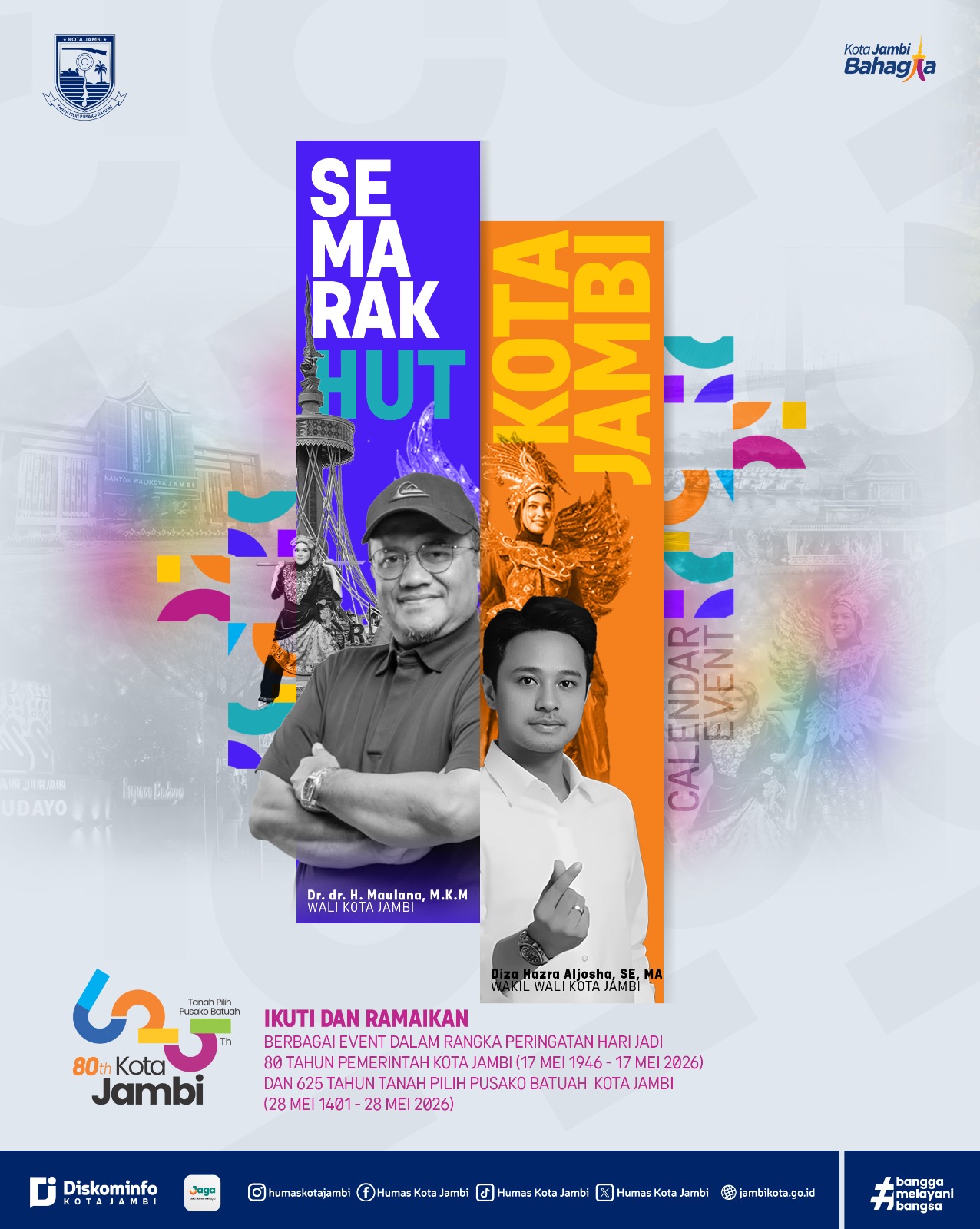 Meriahkan HUT Kota Jambi ke-80 dan HUT Tanah Pilih Pusako Batuah ke-625, Pemkot Jambi Gelar 30 Event