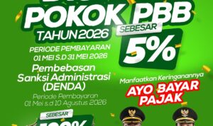 Pemkot Jambi Beri Diskon PBB dan Pembebasan Denda dalam Rangka HUT Kota Jambi dan Hari Jadi Tanah Pilih Pusako Betuah 2026