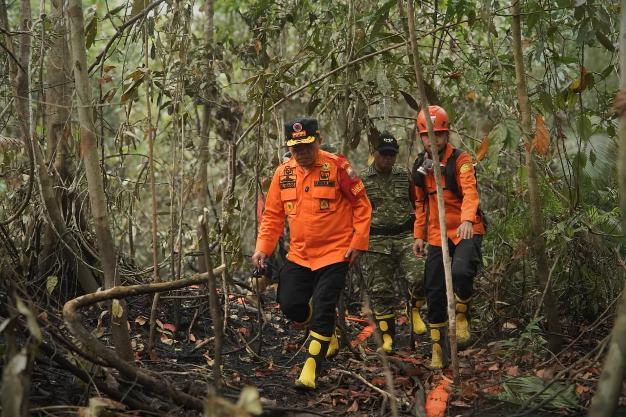 Tinjau Lokasi Karhutla, Al Haris Beri Dukungan kepada Petugas Pemadam